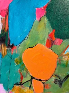 Tagträumen: Abstrakte expressionistische Acrylmalerei, 2010er Jahre, Neu, 67x50