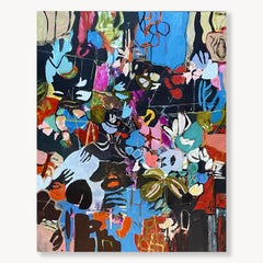 Daydreams, and Bach: Abstract Expressionist Acrylic Painting, 2010s, New, 60x48