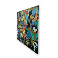 "Gary Ashby" Colorful large-scale abstract acrylic painting