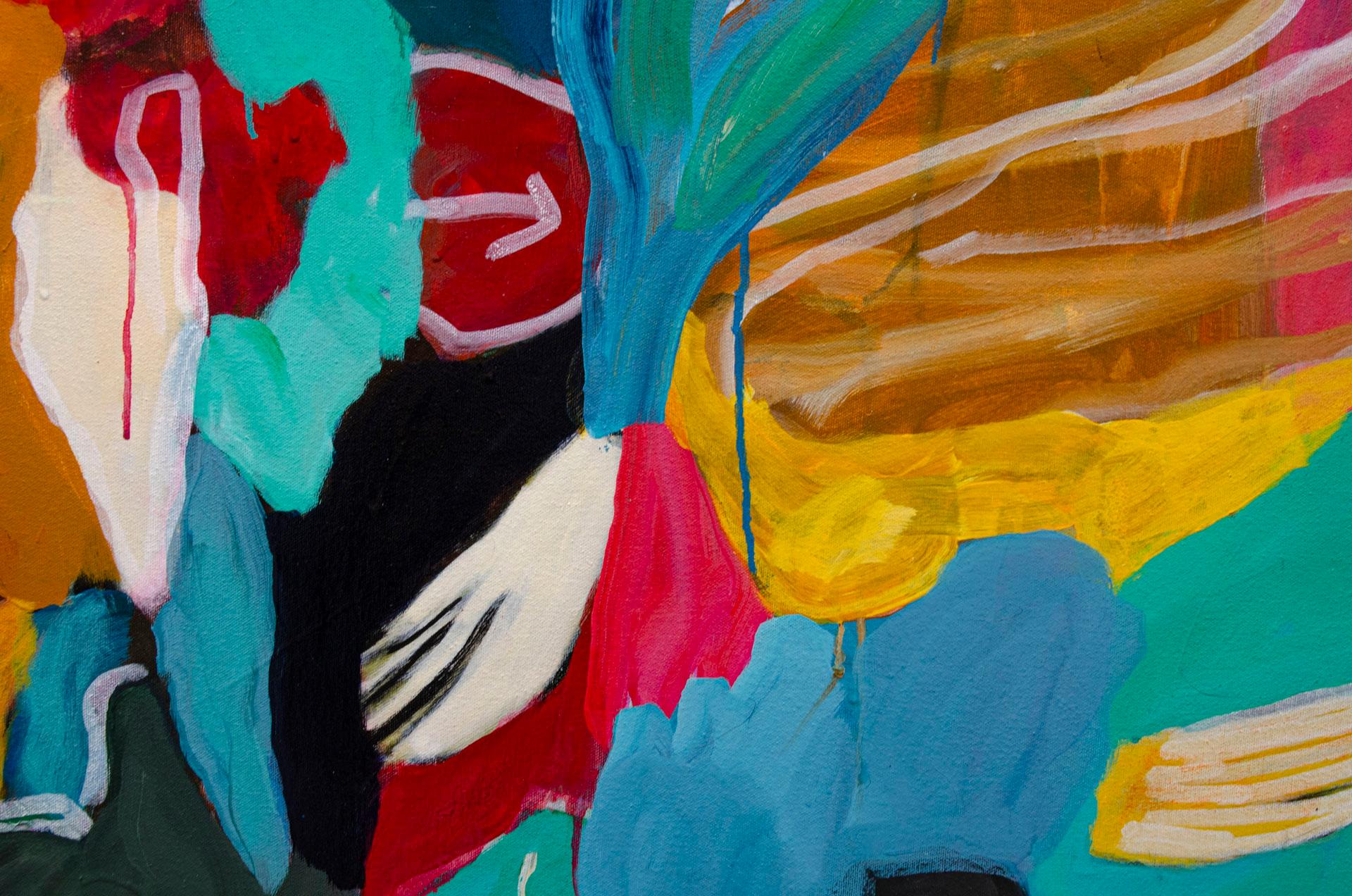 Leaping Gazelles and a Can of Butane - Painting by Christy Hopkins