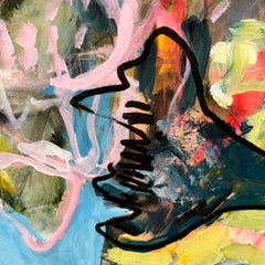 "Matt Dillon's Friend" Large-Scale contemporary abstract conceptual painting