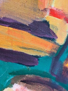 Mr French: Abstract Expressionist Acrylic Painting, 2010s, New, 67x55