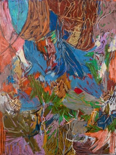 Salt & Velvet: Abstract Expressionist Painting on Canvas, 2010s, New, 40x30
