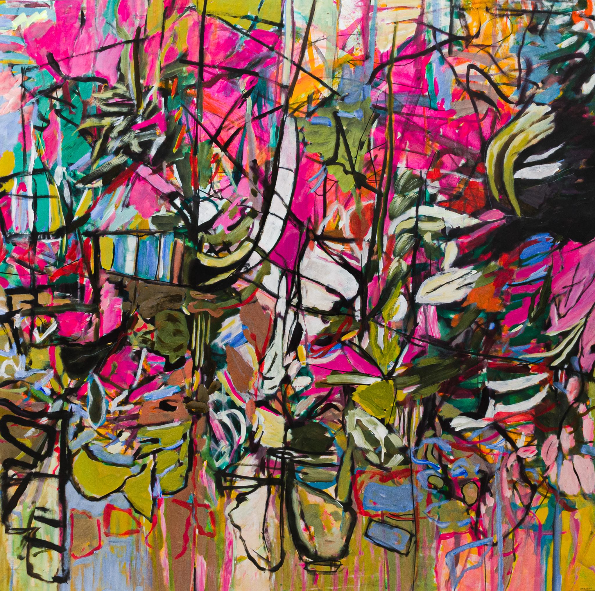 Christy Hopkins Abstract Painting - Tethered