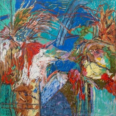 The Road to Hana: Abstract Expressionist Painting on Canvas, 2010s, New, 36x36