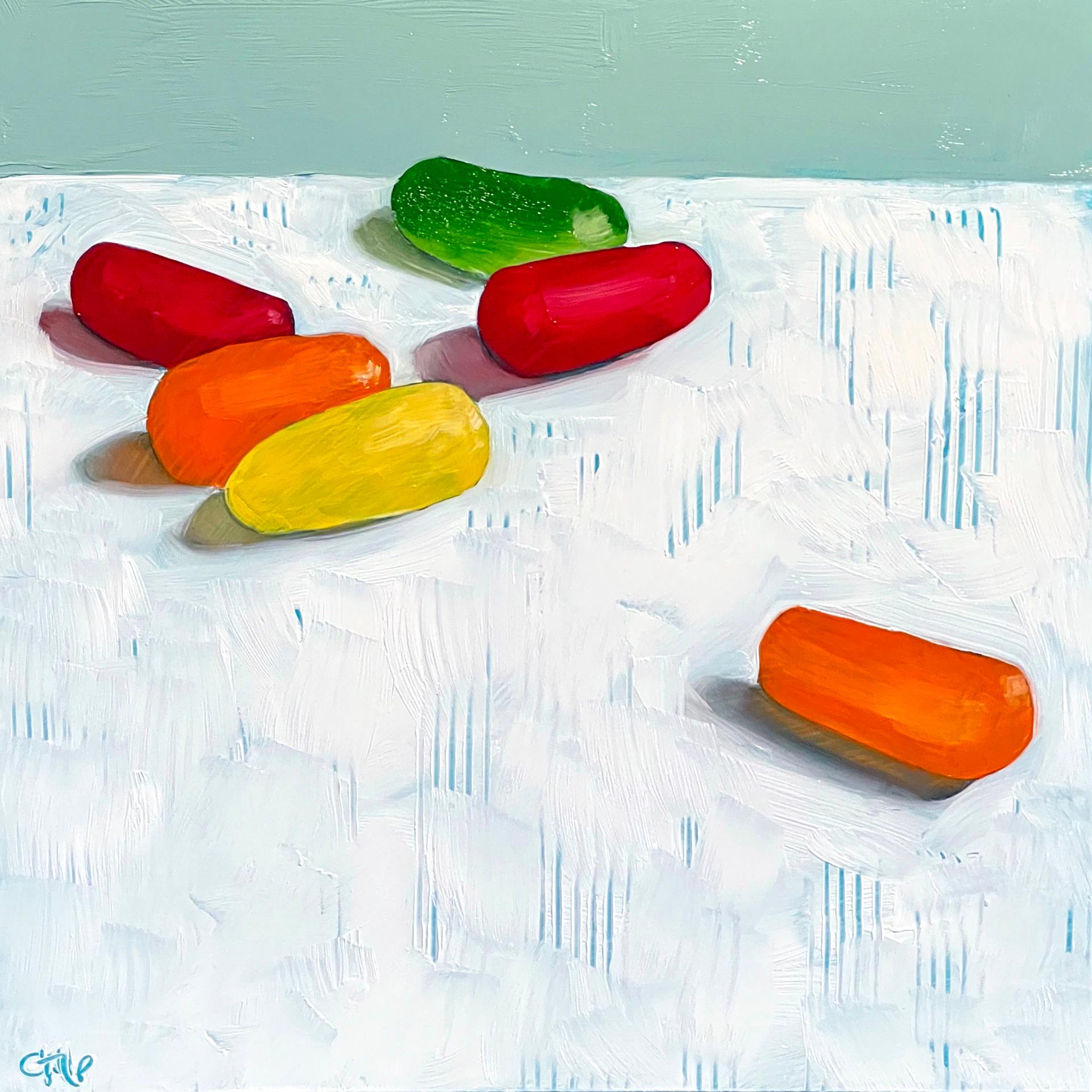 Christy Stallop Figurative Painting - Mike and Ike
