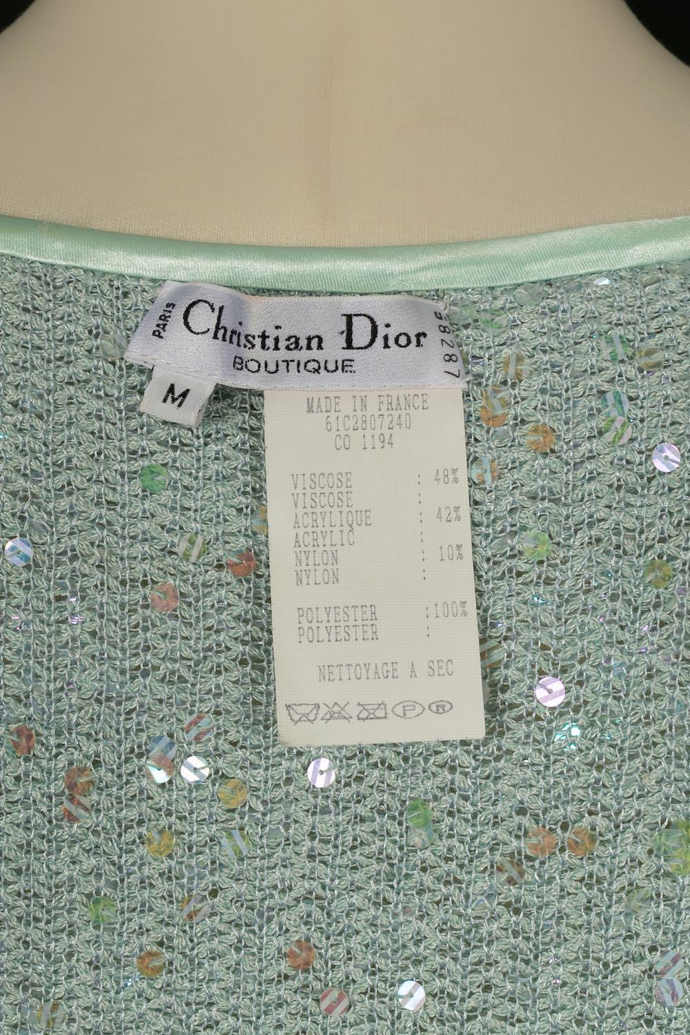 Ensemble Chritistian Dior comprenant un haut et un gilet à manches courtes Pour femmes en vente