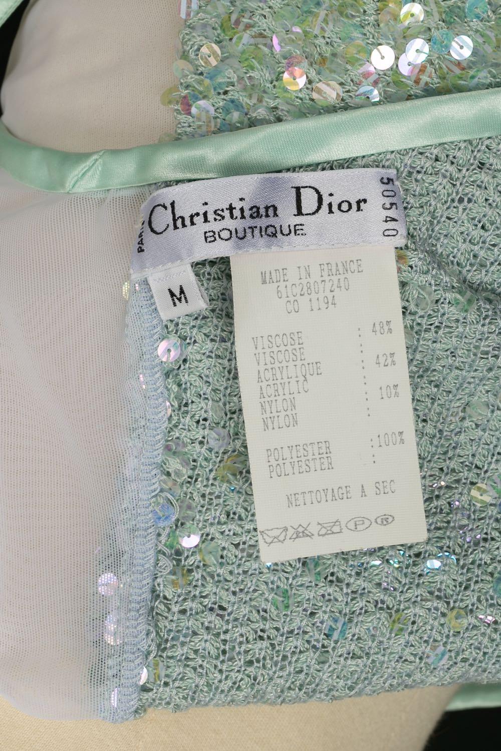Ensemble Chritistian Dior comprenant un haut et un gilet à manches courtes en vente 4