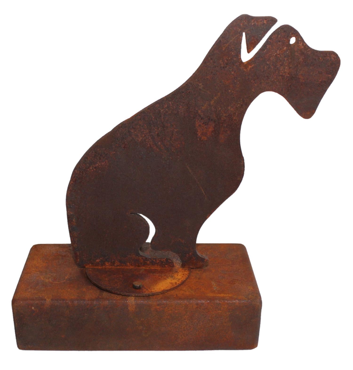 Pet Urn - "Strength, Dog" - oxidised corten steel - elegant ornament - Art by Chroessi Schnell