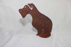 Pet Urne für Haustier – „Strength, Hund“ – Oxidierter Corten-Stahl – elegantes Ornament