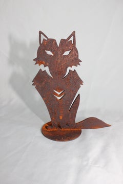 Pet Urn - "Wilderness, Dog" - oxidised corten steel - elegant ornament