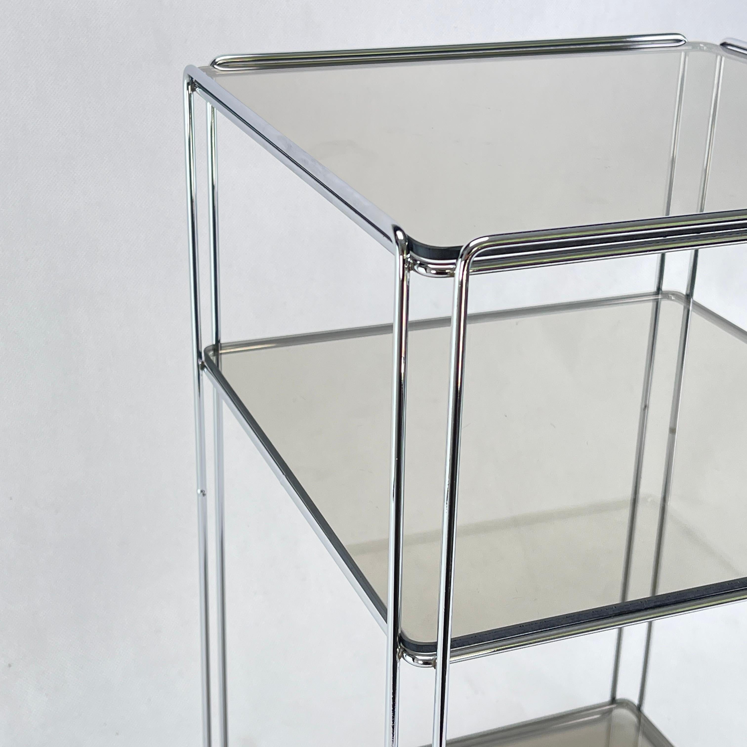 Mid-Century Modern chrom Side Table by Max Sauze, Isocele, 1970s For Sale