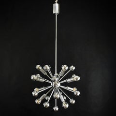 Verchromte Sputnik-Deckenleuchte, 1970er-Jahre