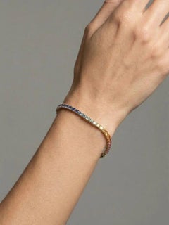 Chroma 14K (Custom) Yellow Gold Multicolor Sapphire Bracelet