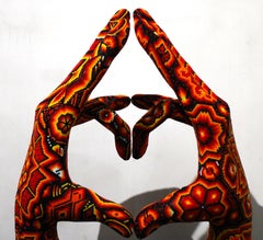 CHROMA aka Rick Wolfryd, "Love Temple" Series, Original Mexican Beaded Sculpture