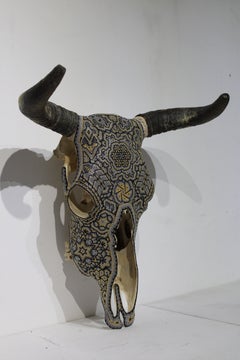 " MEXICAN BULL SKULL "  from Huichol Alterations