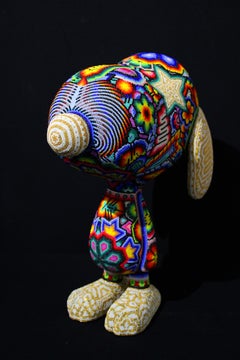 CHROMA aka Rick Wolfryd  "Snoopy"  Mexican Huicho Beaded Art