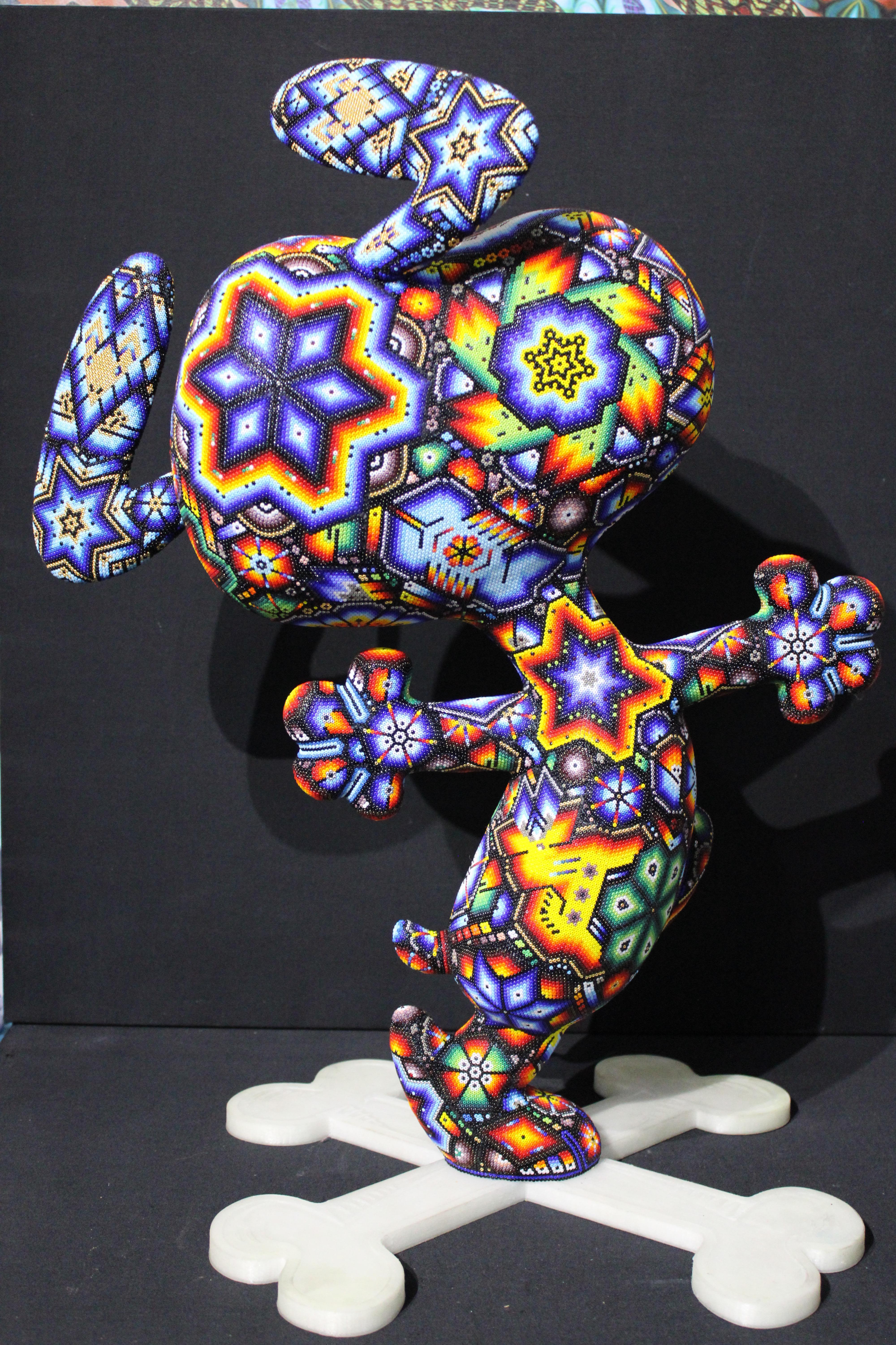 YOUR BEST FRIEND!!! . . . a more traditional HUICHOL style sculpture. Looks great in any room!!!

ALTERATION ART . . . is a collaboration process between Rick Wolfryd, fine artist and art dealer with over 40 years experience, and various Mexican