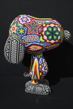 Art perlé mexicain Huicho " Snoopy " de Huichol ALTERATIONS