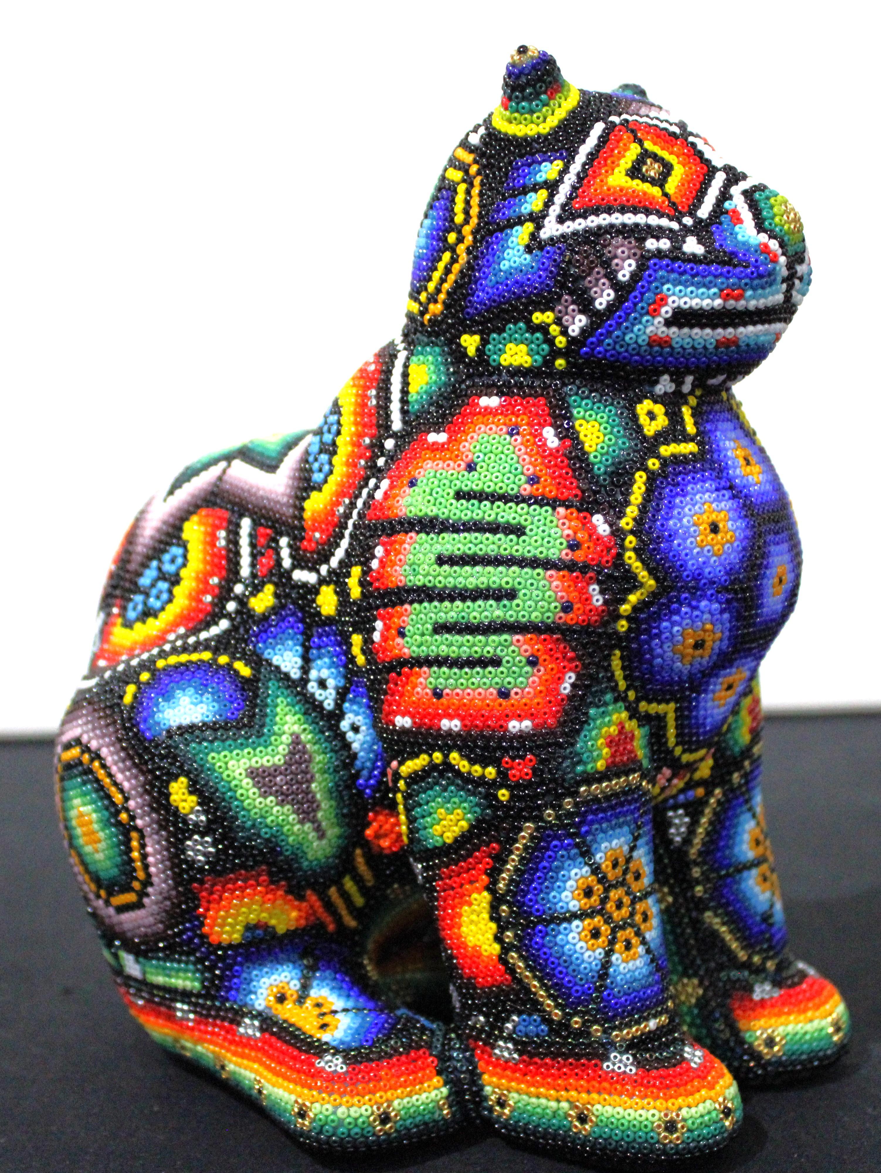 Gatos con 9 vidas IV - Abstract Sculpture Negro de CHROMA aka Rick Wolfryd 