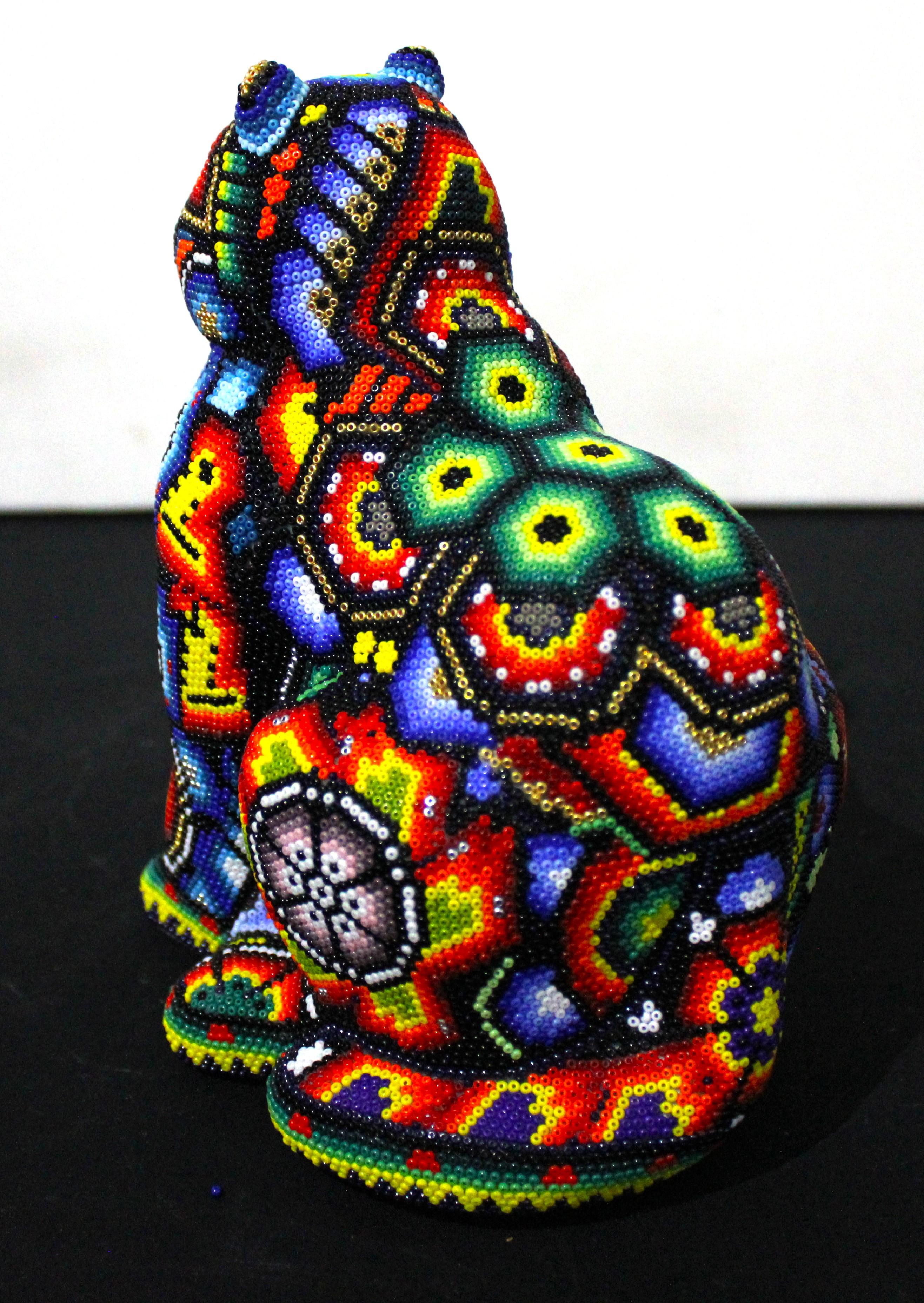 Cats with 9 lives VI - Black Abstract Sculpture by CHROMA aka Rick Wolfryd 