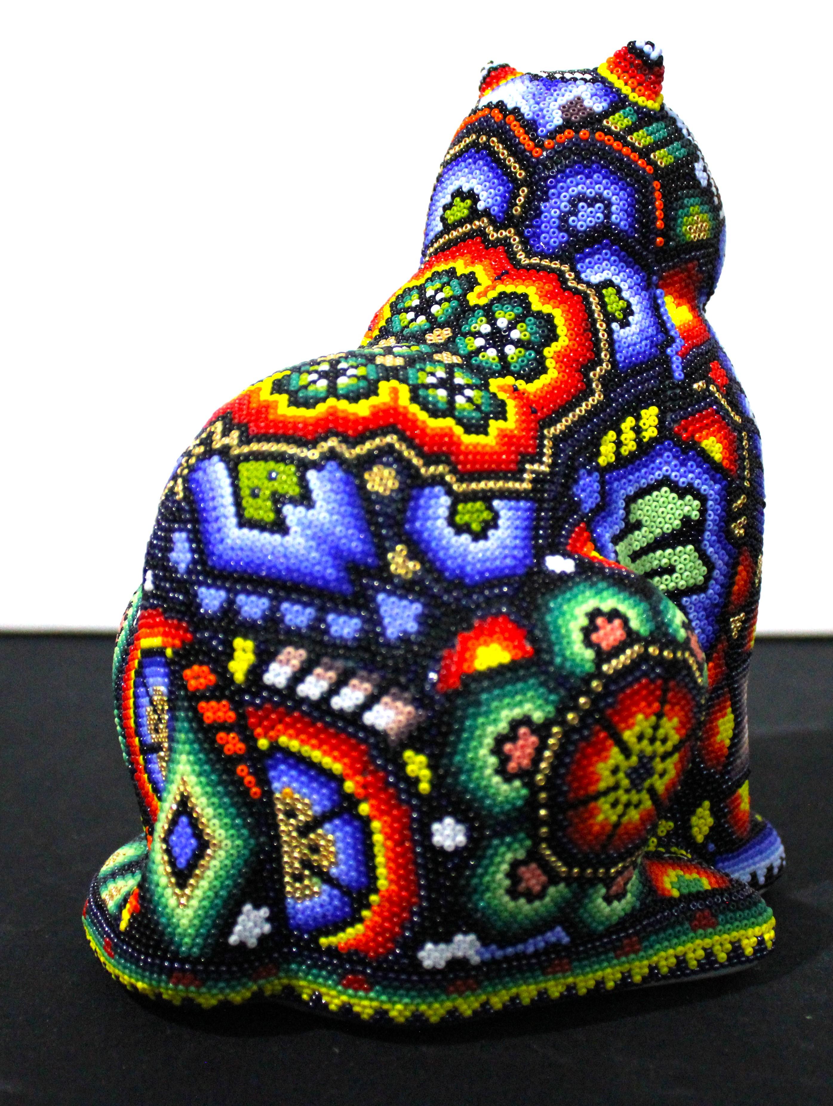 Cats with 9 lives VII - Black Abstract Sculpture by CHROMA aka Rick Wolfryd 
