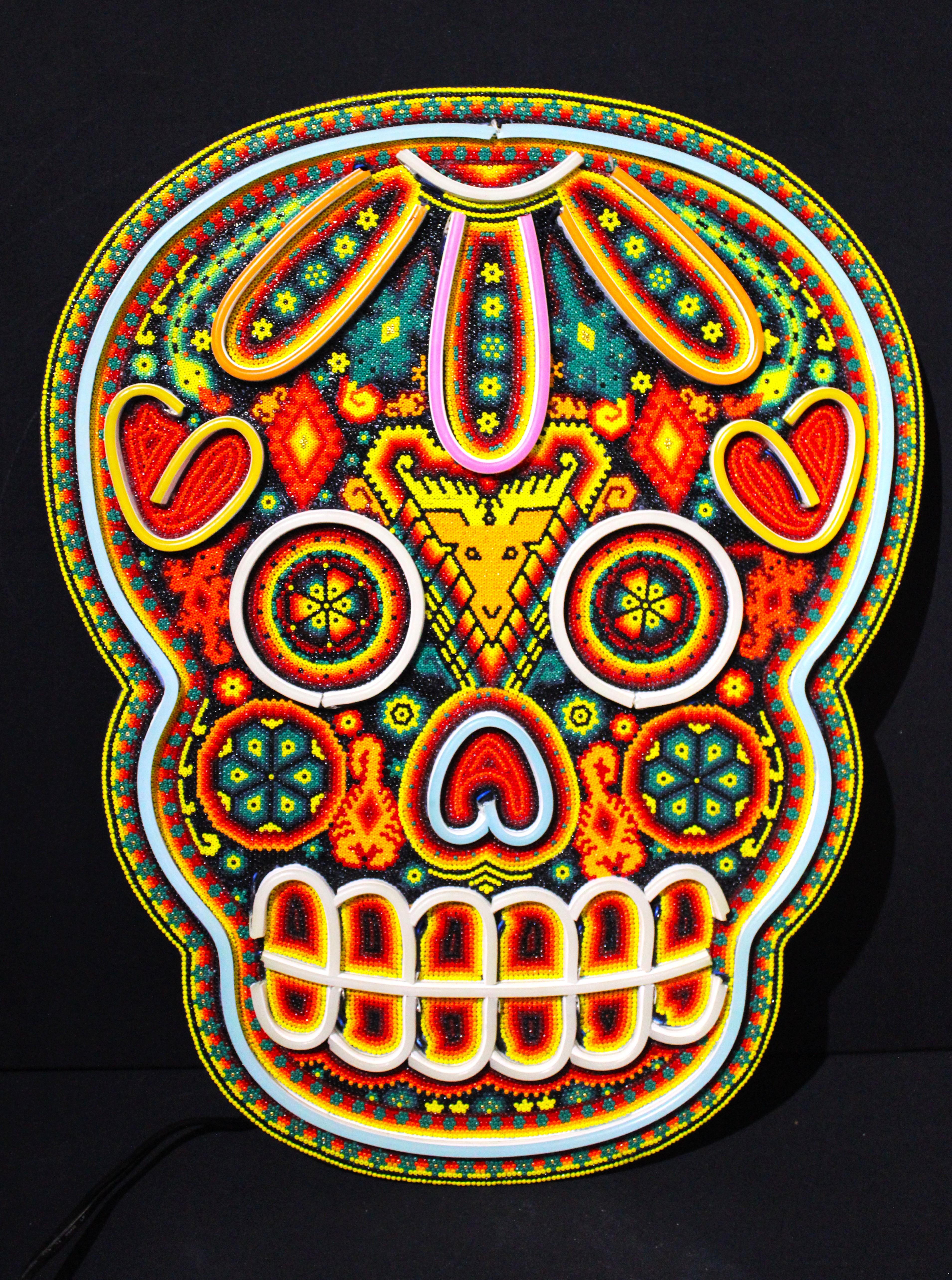 CHROMA aka Rick Wolfryd "Day of the Dead" LED Neon Wall Light Wall Sculpture