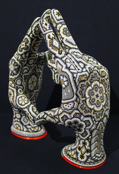 CHROMA aka Rick Wolfryd, "Love Temple" Series, Original Mexican Beaded Sculpture