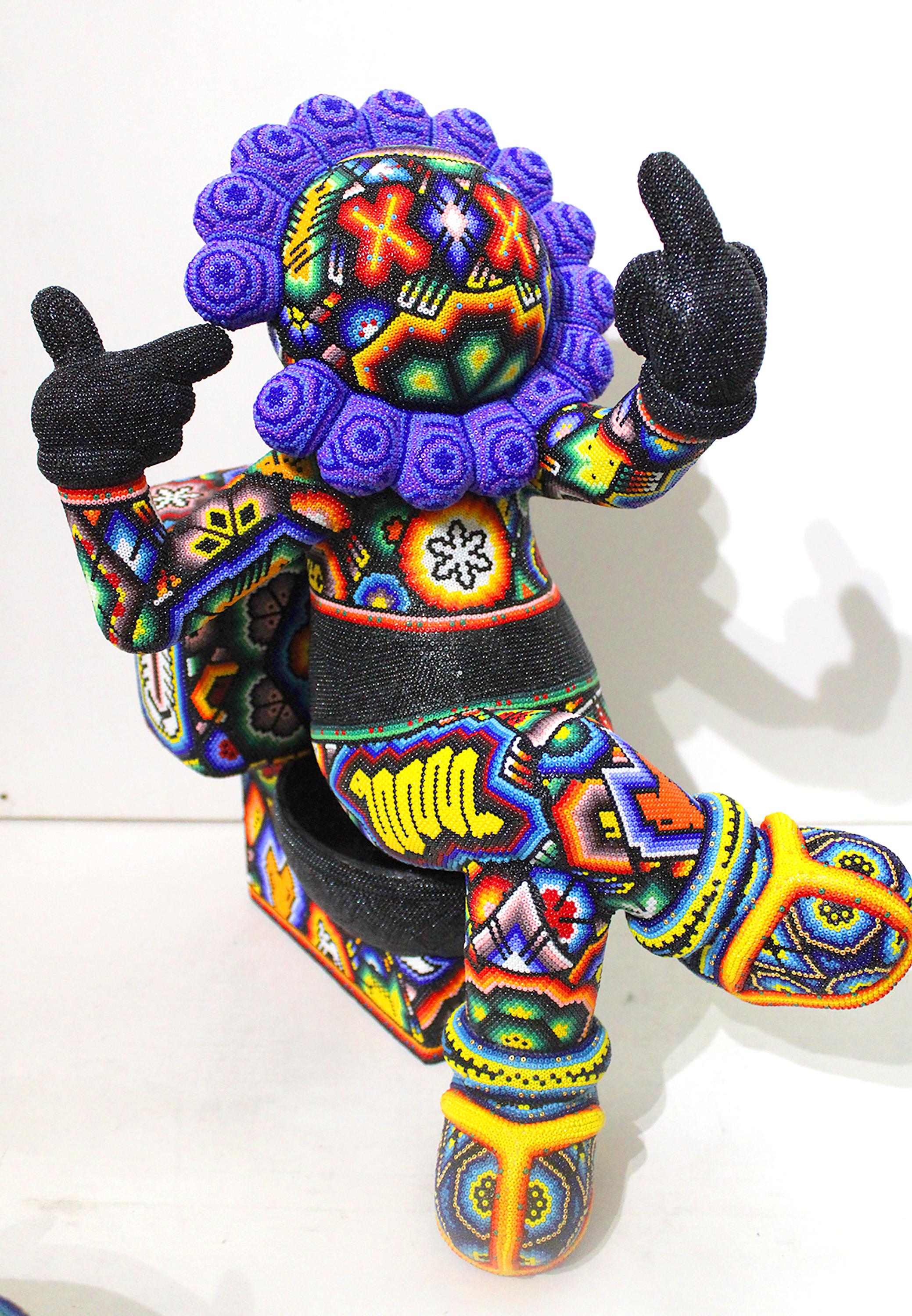 SNOOP DOG 
by CHROMA (Richard Bruce Wolfryd) STARRY EYED 2

Snoop Dog reimagines one of popular culture's most beloved characters through the visual language of contemporary Huichol beadwork. Thousands of individually applied glass beads transform