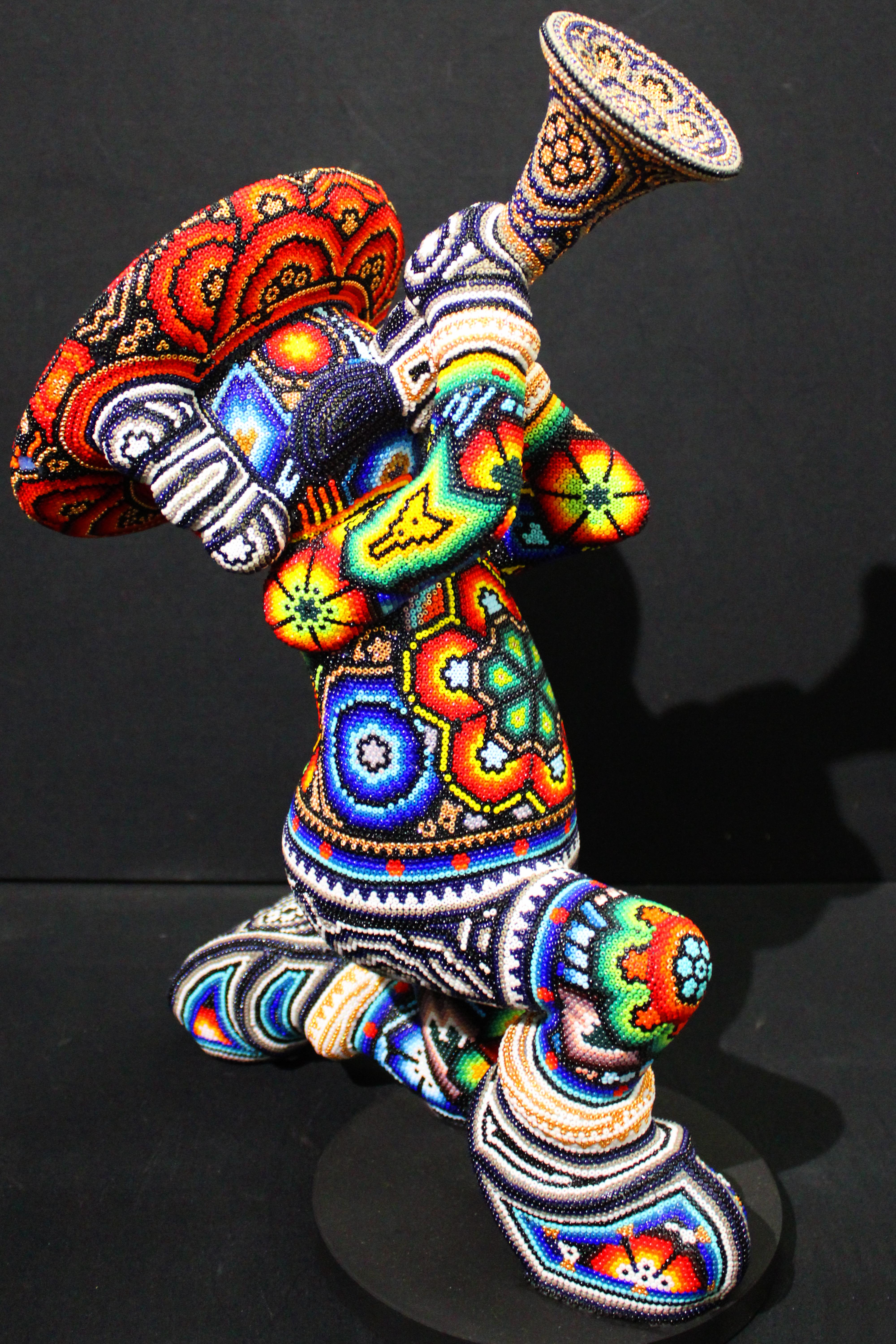 CHROMA aka Rick Wolfryd "THE HORN PLAYER" Sculpture from Huichol ALTERATIONS