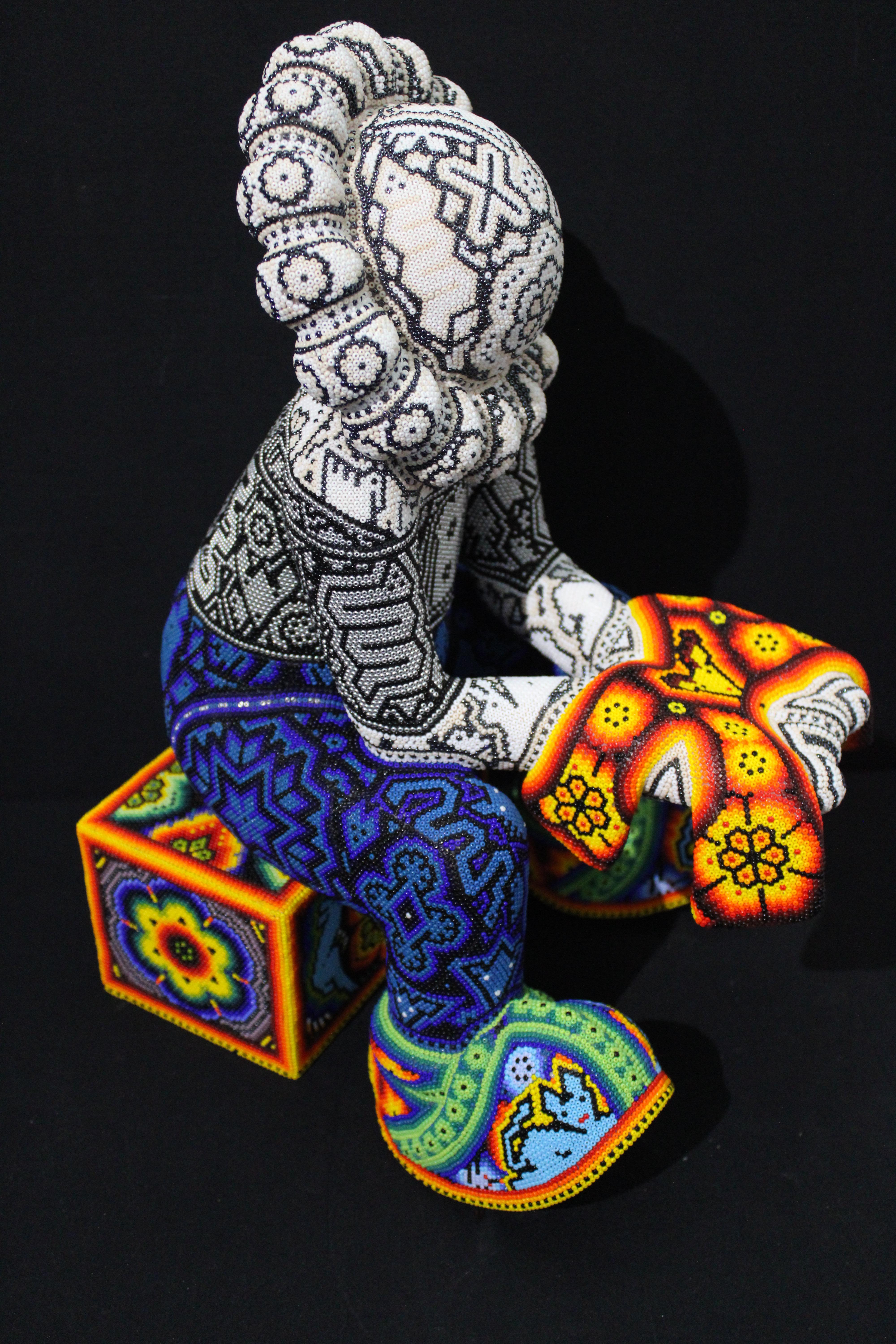 CHROMA Huichol Beaded Sculpture 