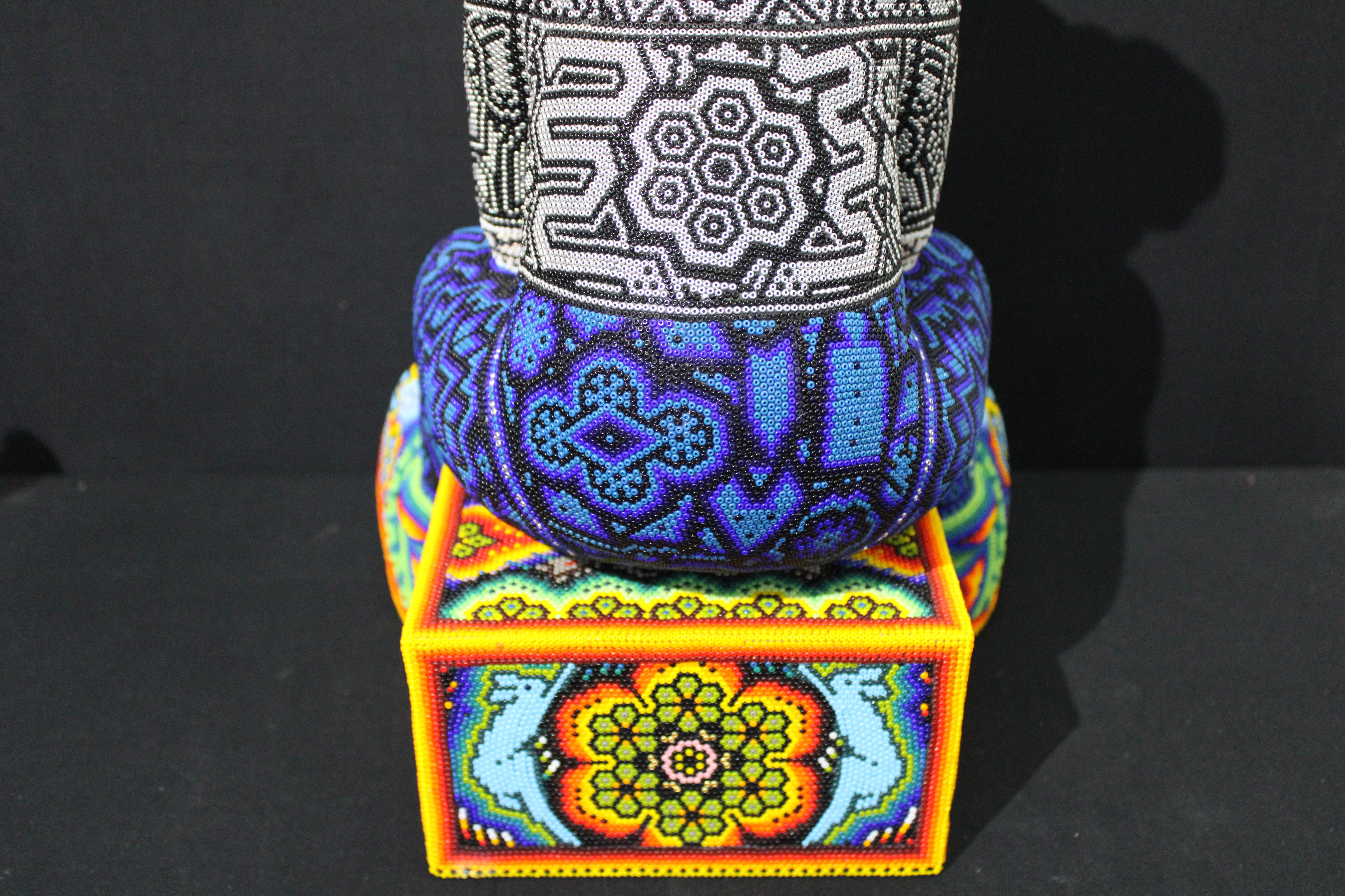 CHROMA Huichol Beaded Sculpture 