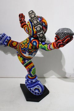Chroma 'DIAMOND GIRL' Sculpture, Huichol Series, Mixed Media, 2026