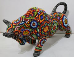 Scultura Chroma 'El Toro 2', serie Huichol, tecnica mista, 2026