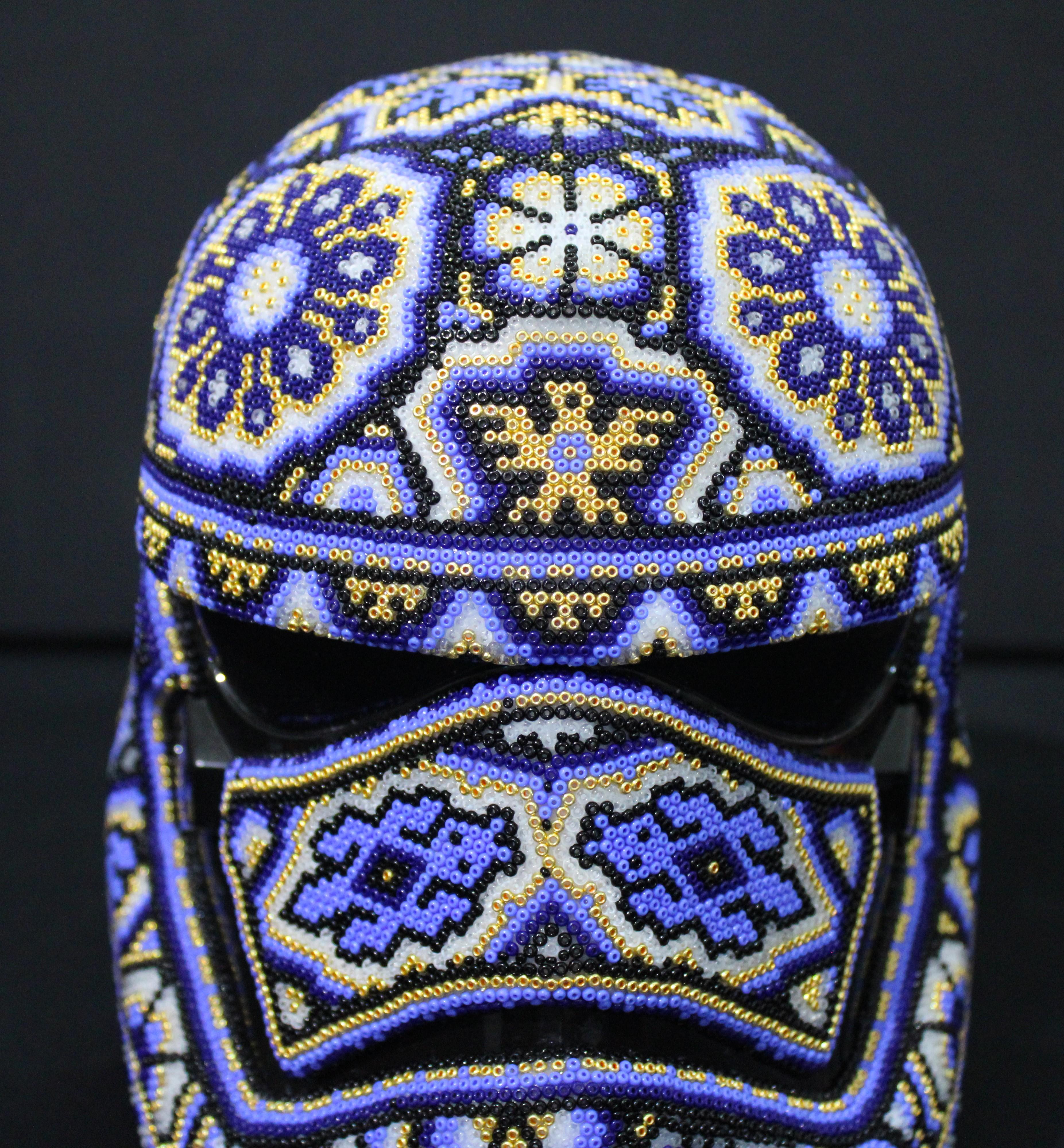 CHROMA-First Order Stormtrooper Helmet - Pop Art Sculpture by CHROMA aka Rick Wolfryd 