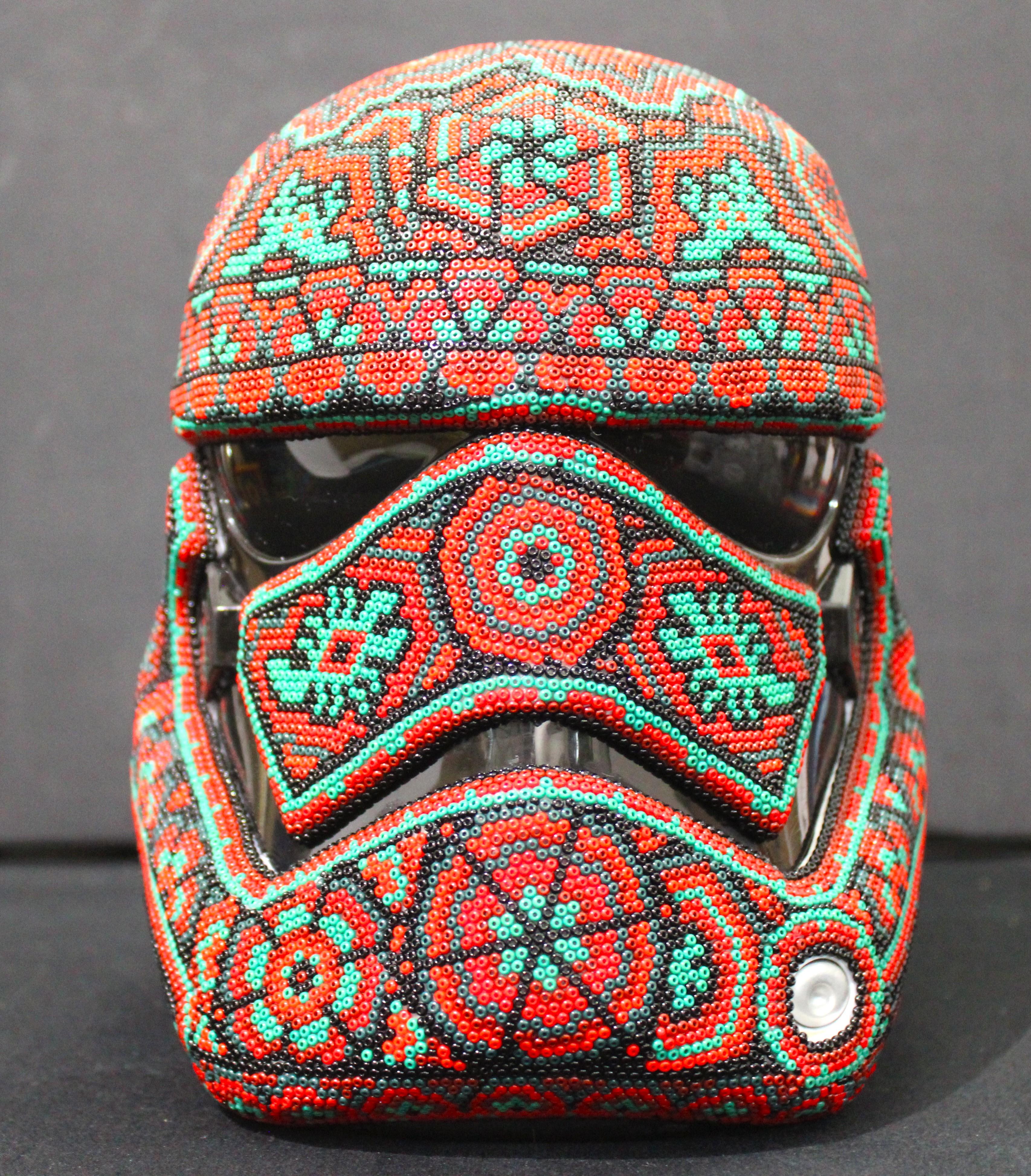 CHROMA aka Rick Wolfryd  Figurative Sculpture - CHROMA-First Order Stormtrooper Helmet