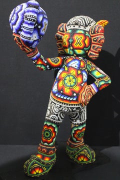 Chroma-Hamlet Sculpture: Mixed Media Glass Beadwork, Pop Art, 2010+