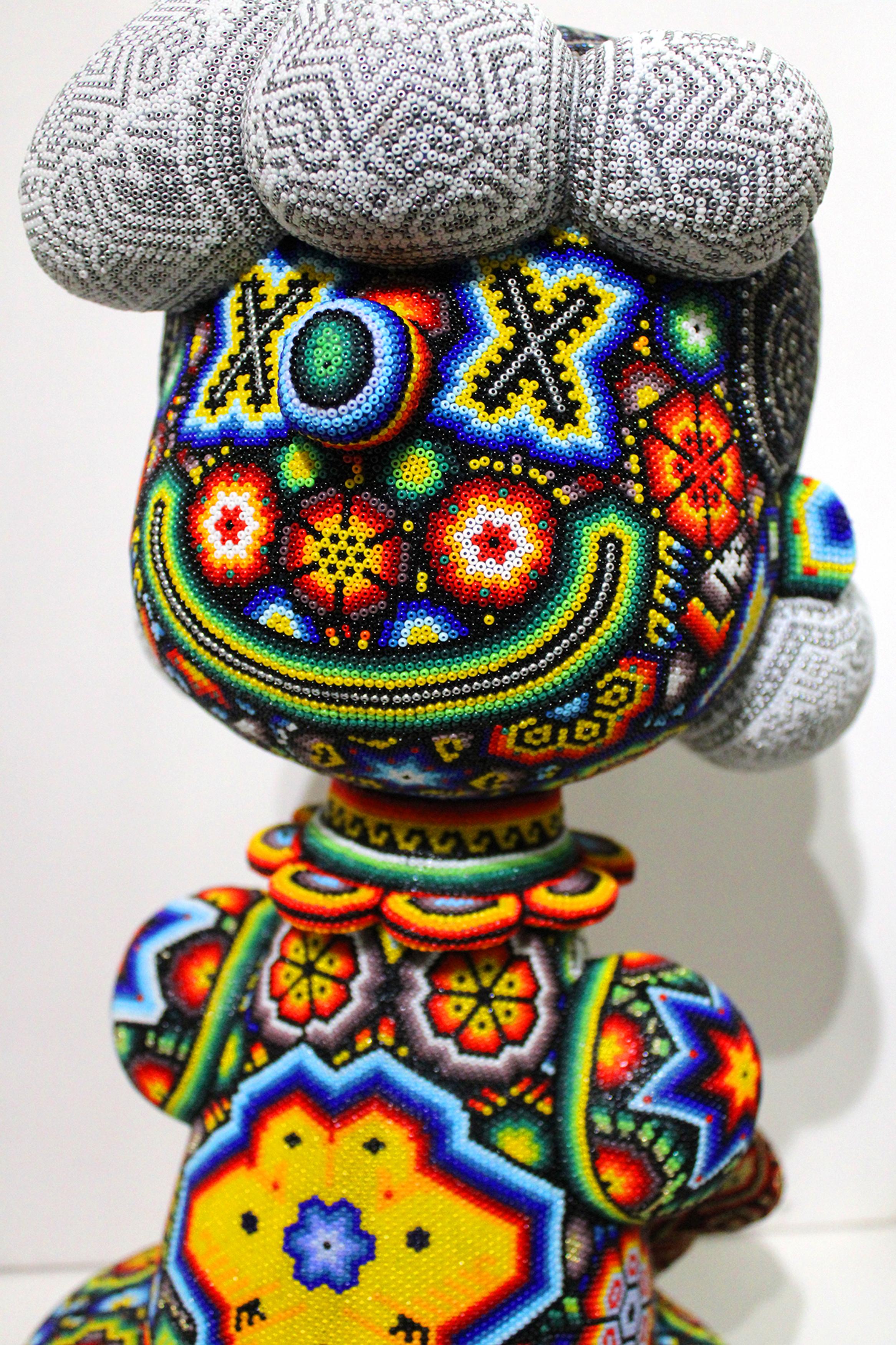 Chroma, sculpture « LUCY IN THE SKY », série Huichol, techniques mixtes, 2026