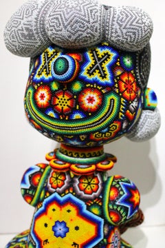 Chroma, sculpture « LUCY IN THE SKY », série Huichol, techniques mixtes, 2026