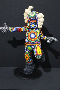 Chroma-Mandalorian Glass Mixed Media Sculpture, Pop Art, Unframed