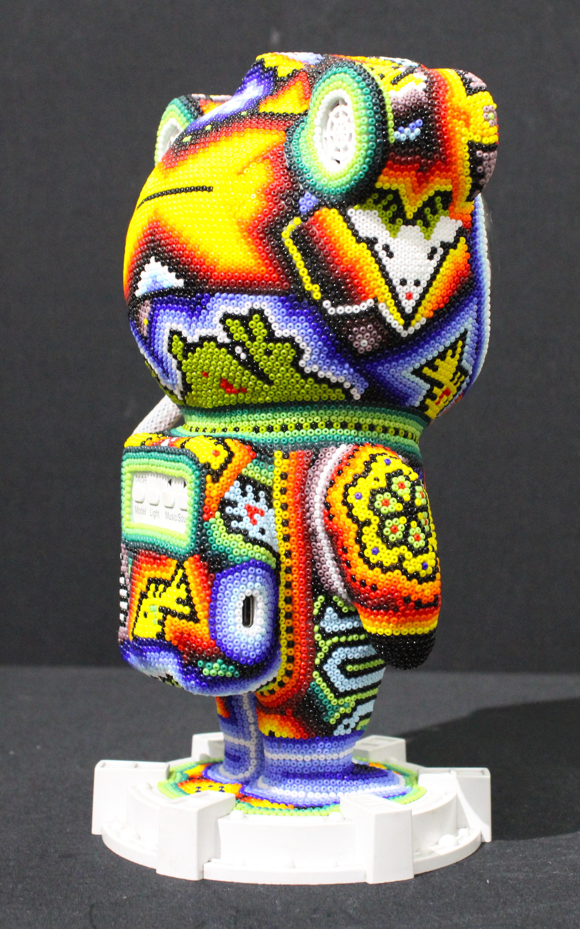 CHROMA-SPACEMAN CAN III - Black Figurative Sculpture by CHROMA aka Rick Wolfryd 