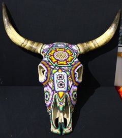 HUICHOL-BULL SKULL. . . . . . . . .
