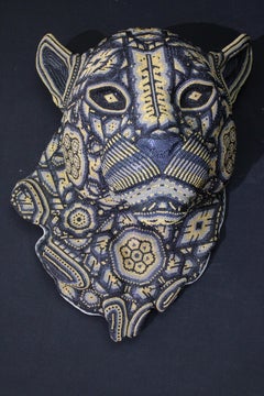 Mexican Huichol Beaded Big Sculpture Panther Young