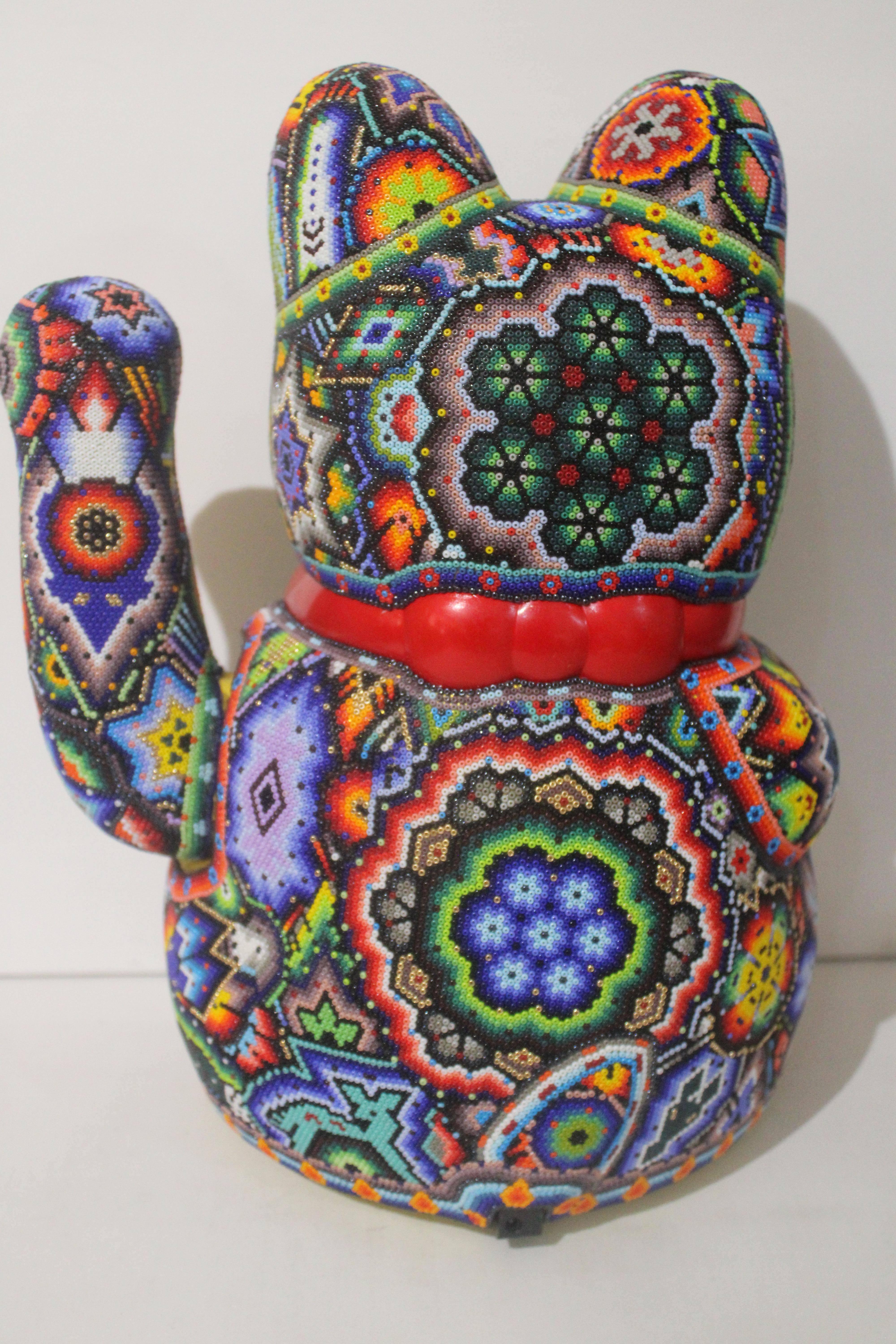 Large Money Cat from Huichol ALTERATIONS Series For Sale 1