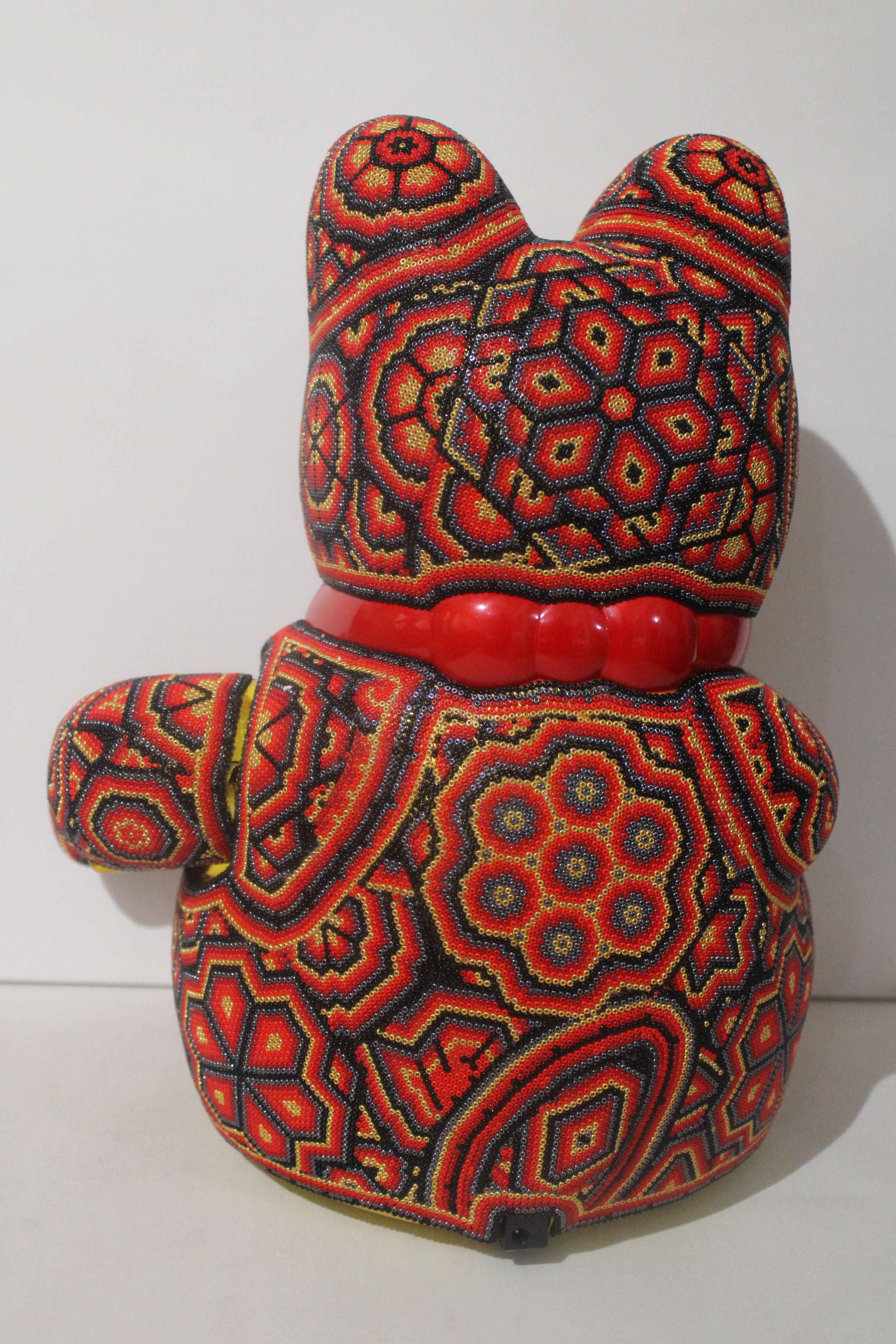 Large Money Cat from Huichol ALTERATIONS Series For Sale 1
