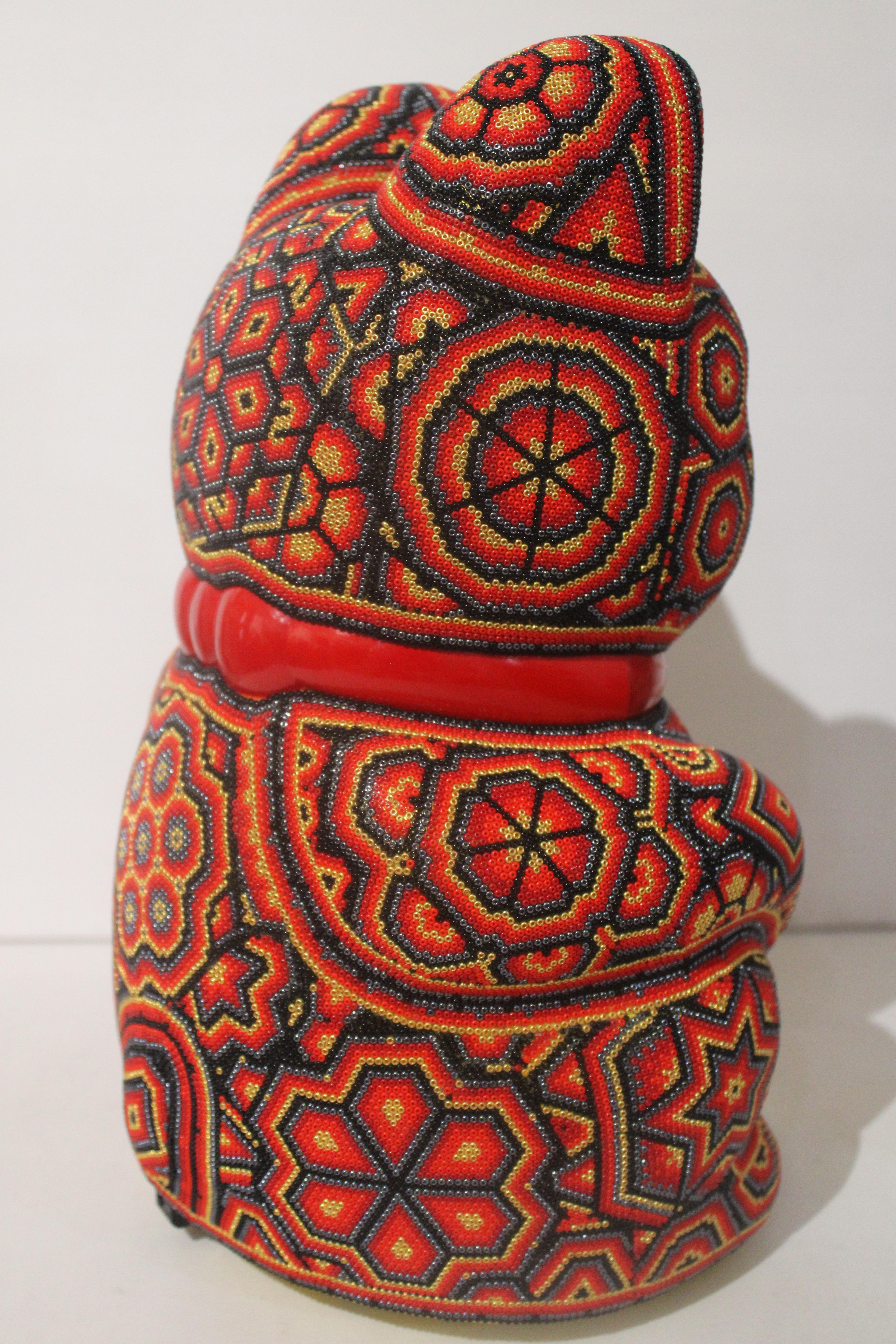 Large Money Cat from Huichol ALTERATIONS Series For Sale 2