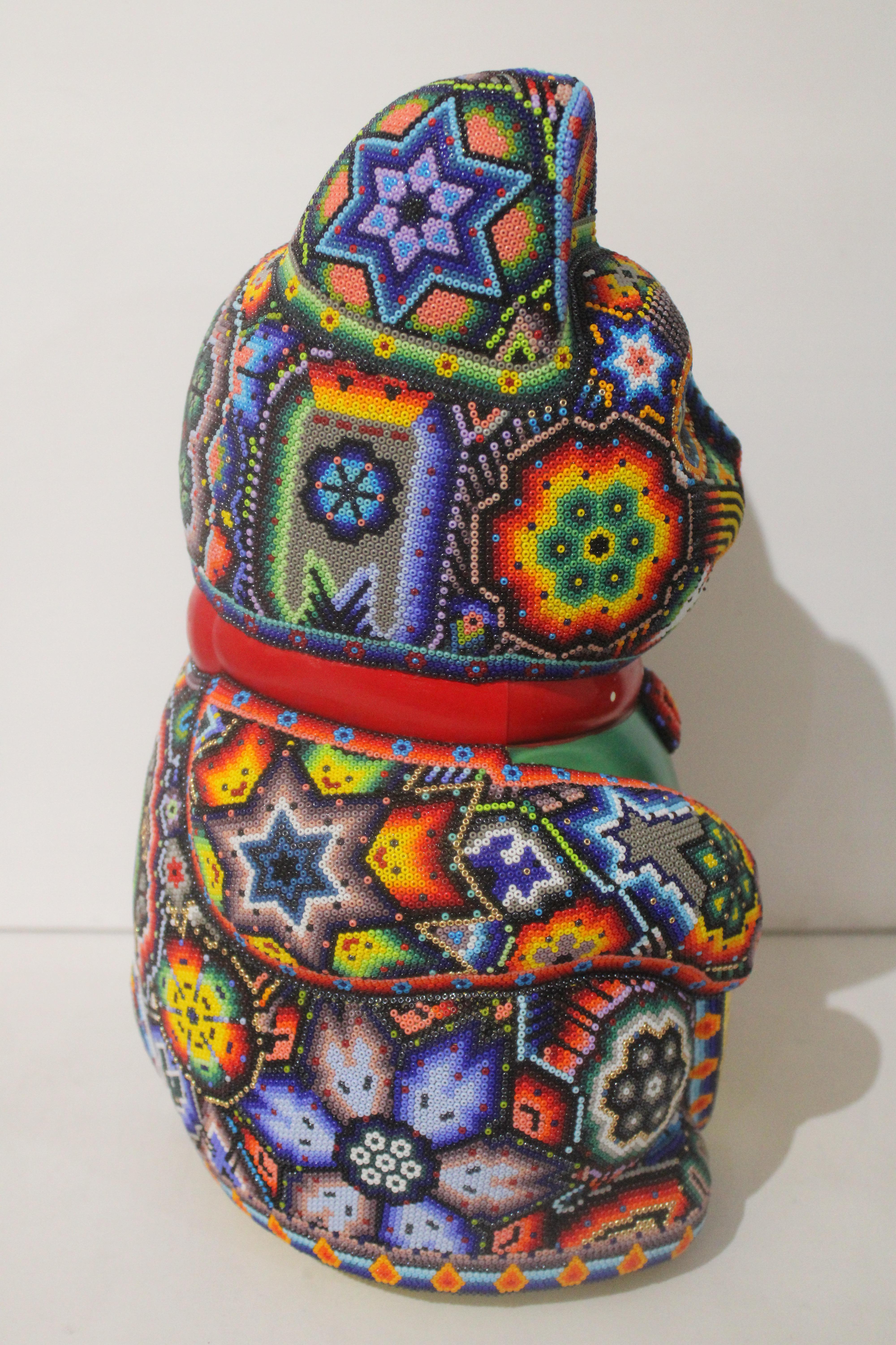 Large Money Cat from Huichol ALTERATIONS Series For Sale 3