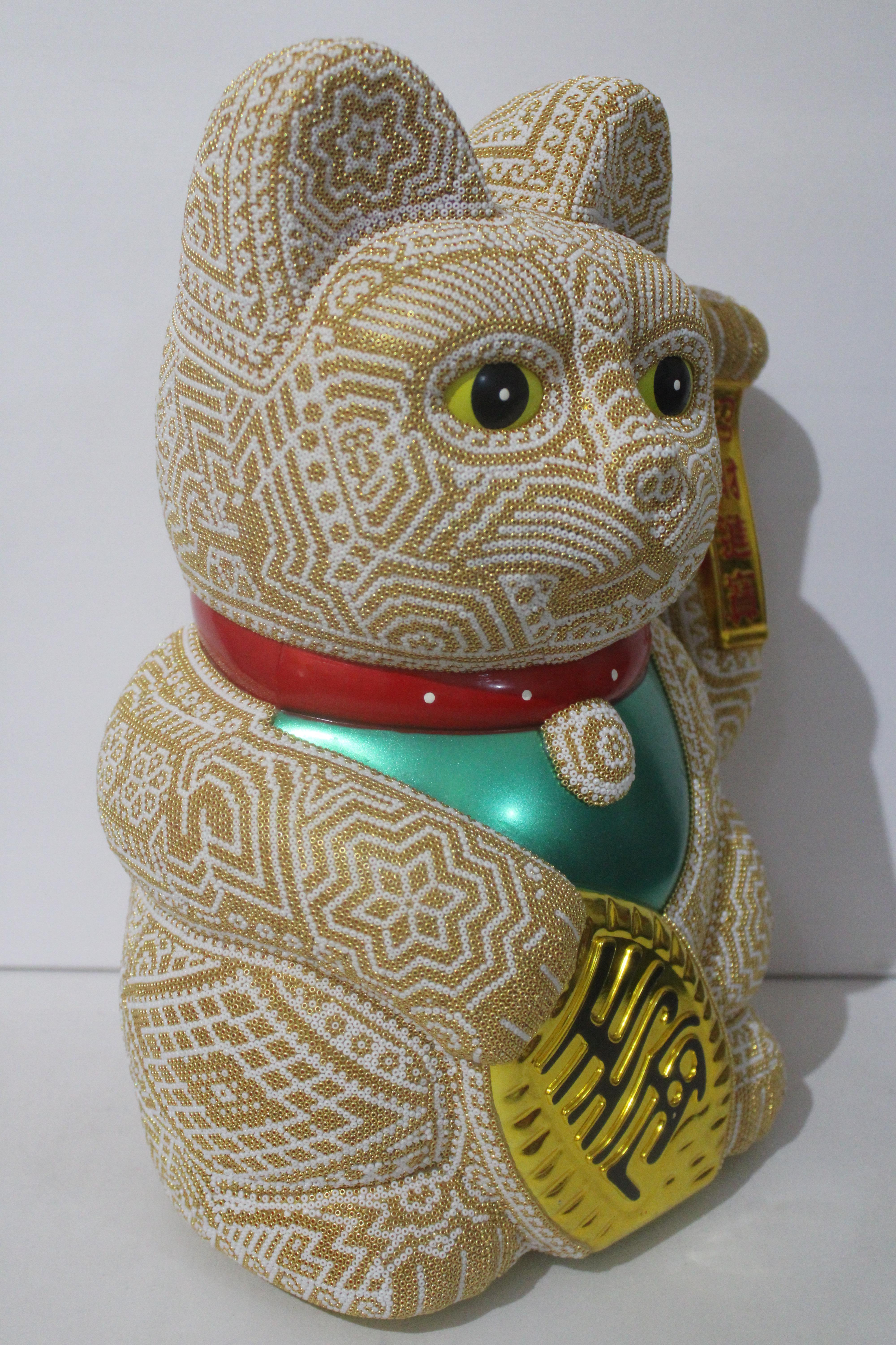 Large Money Cat from Huichol ALTERATIONS Series 4