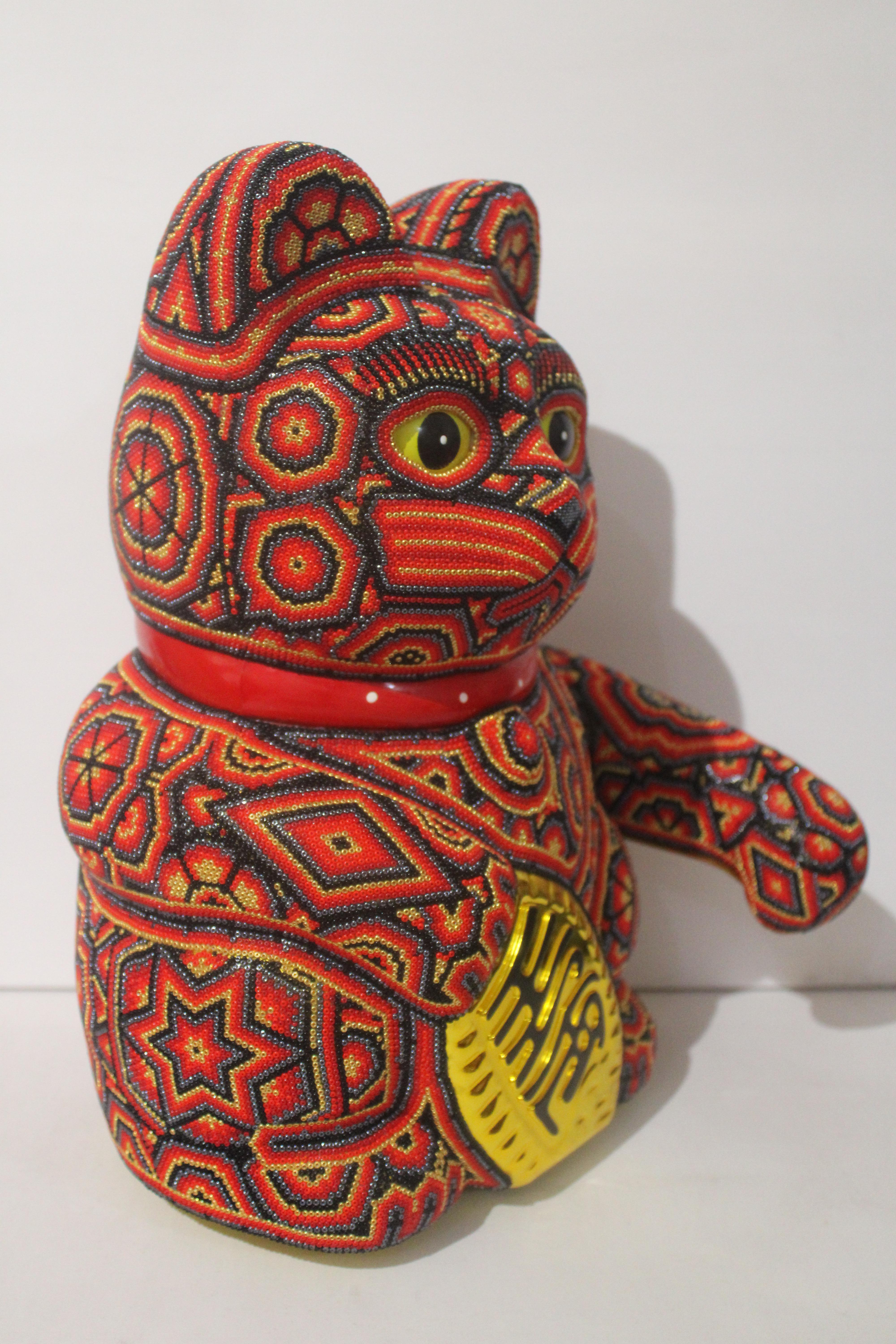Large Money Cat from Huichol ALTERATIONS Series For Sale 4