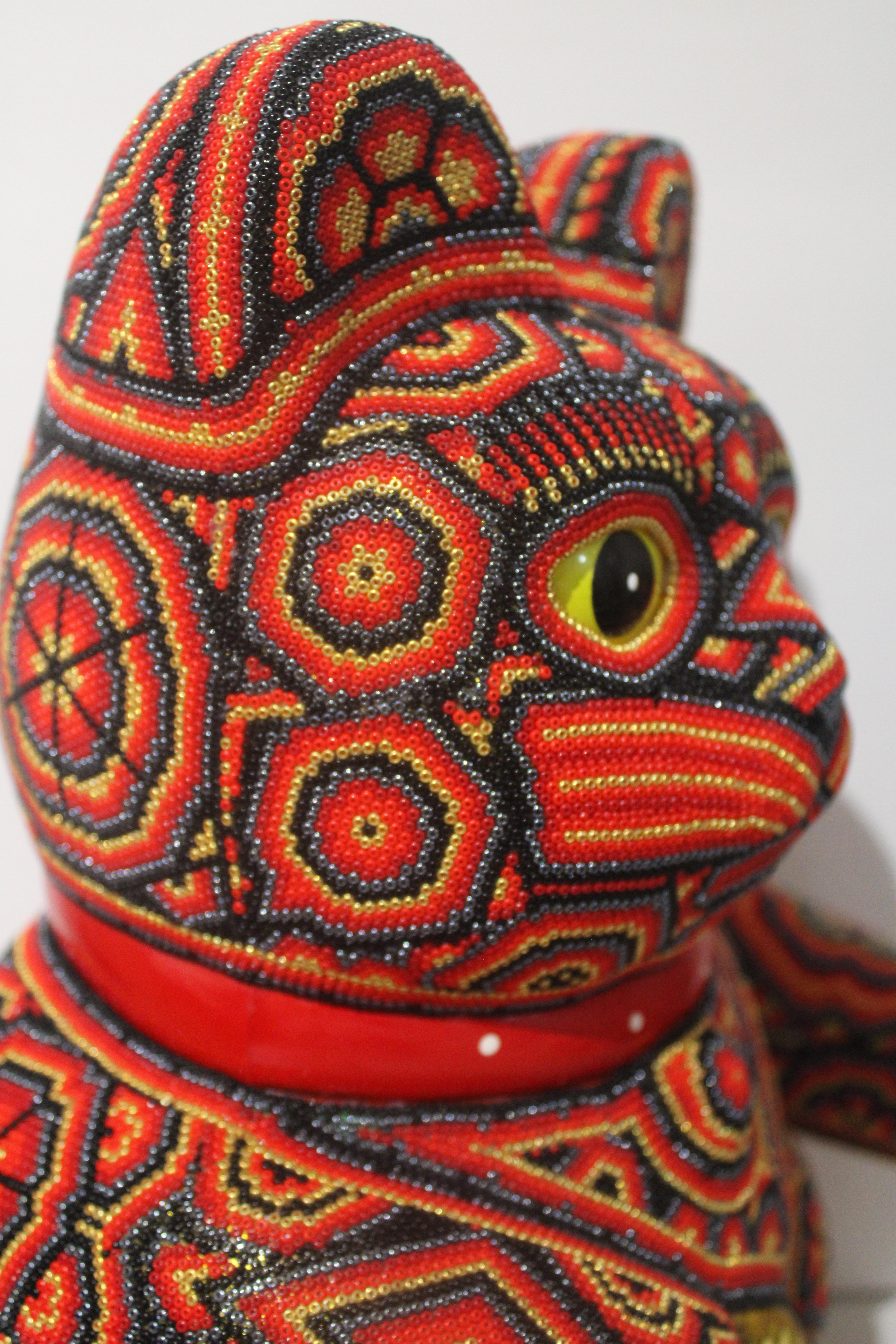 Large Money Cat from Huichol ALTERATIONS Series For Sale 5